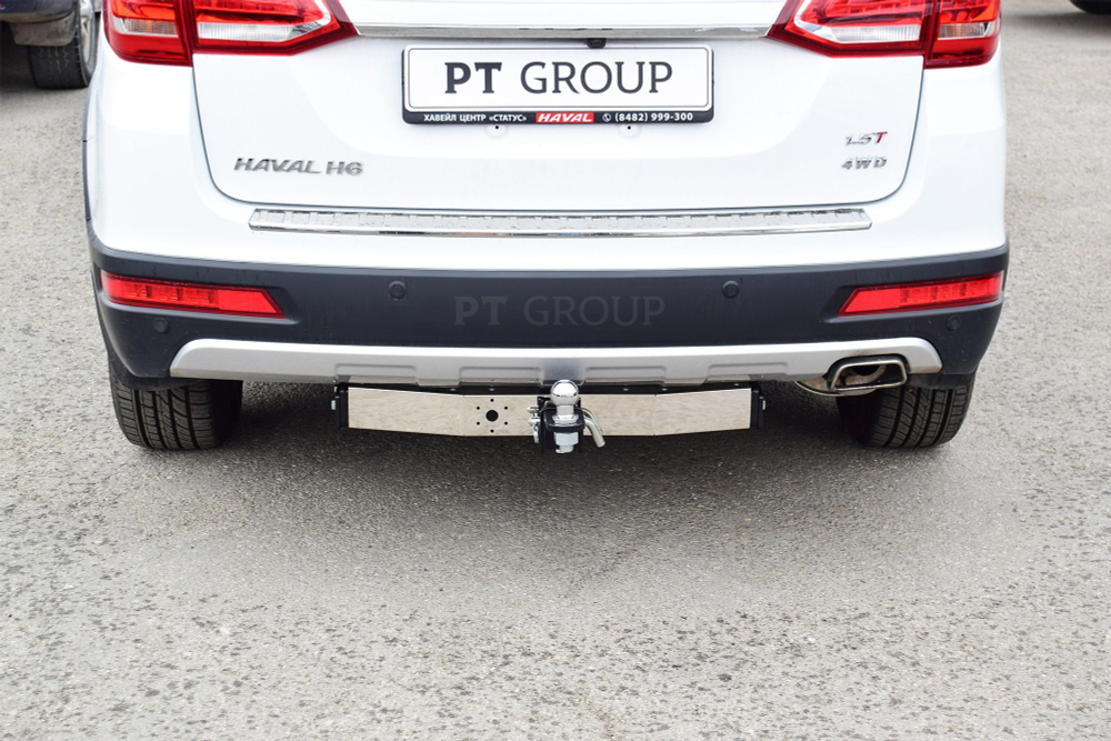 Фаркоп с унив. электрикой Smart, съемный квадрат, С НЕРЖ Накладкой HAVAL M6 / Haval H6 2014- (паспорт и сертификат) ПТ ГРУПП.HMS-21-991124.00