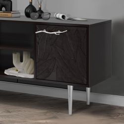 Тумба под ТВ Арт Колор leaves 117см Стайл Сильвер Терпкий коричневый