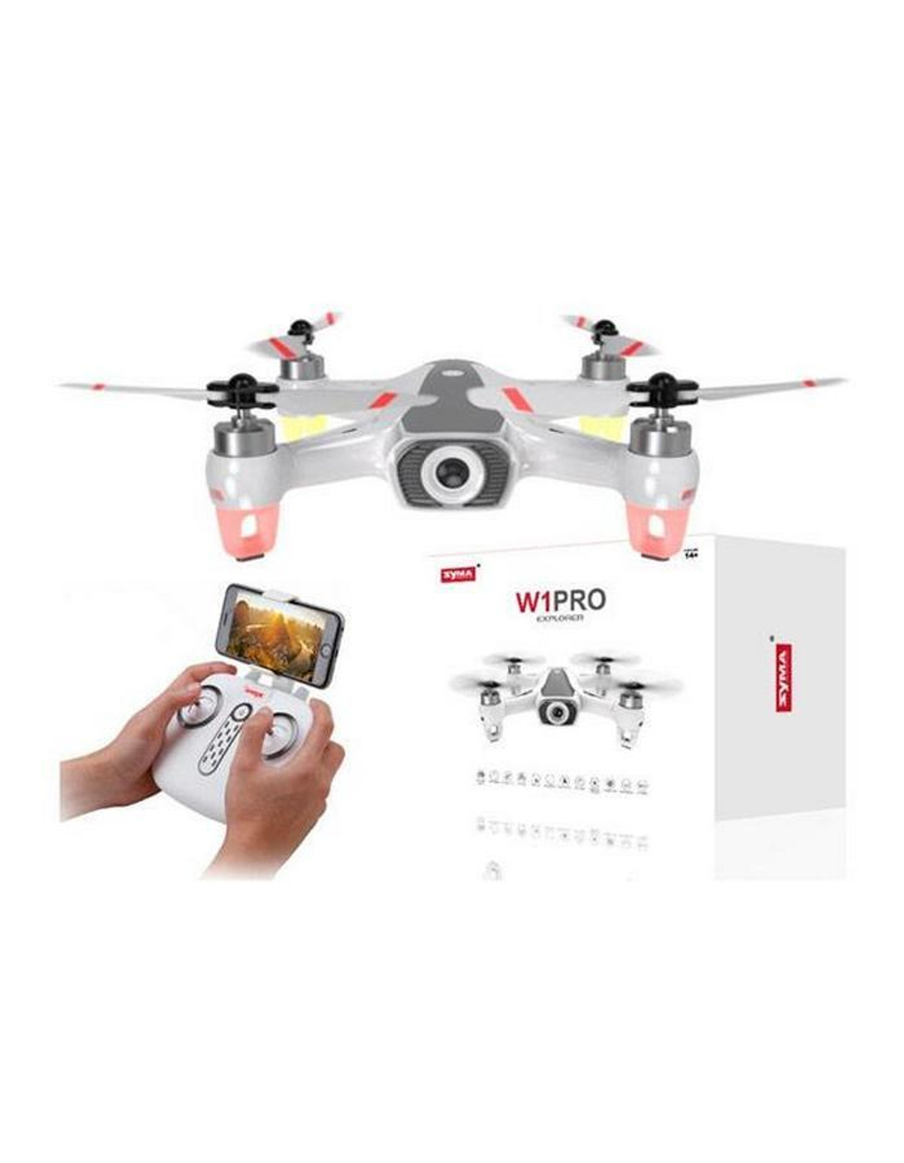 Радиоуправляемый квадрокоптер Syma W1PRO brushless с FPV по Wi-Fi, барометр, GPS, 6-AXIS, 2.4G RTF