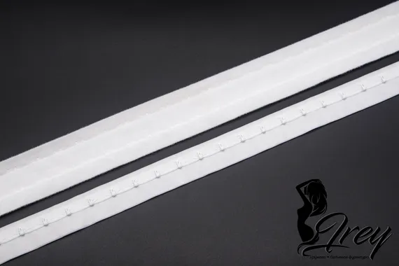 Крючки/петли на ленте, двухрядные, Arta-F, белый 001