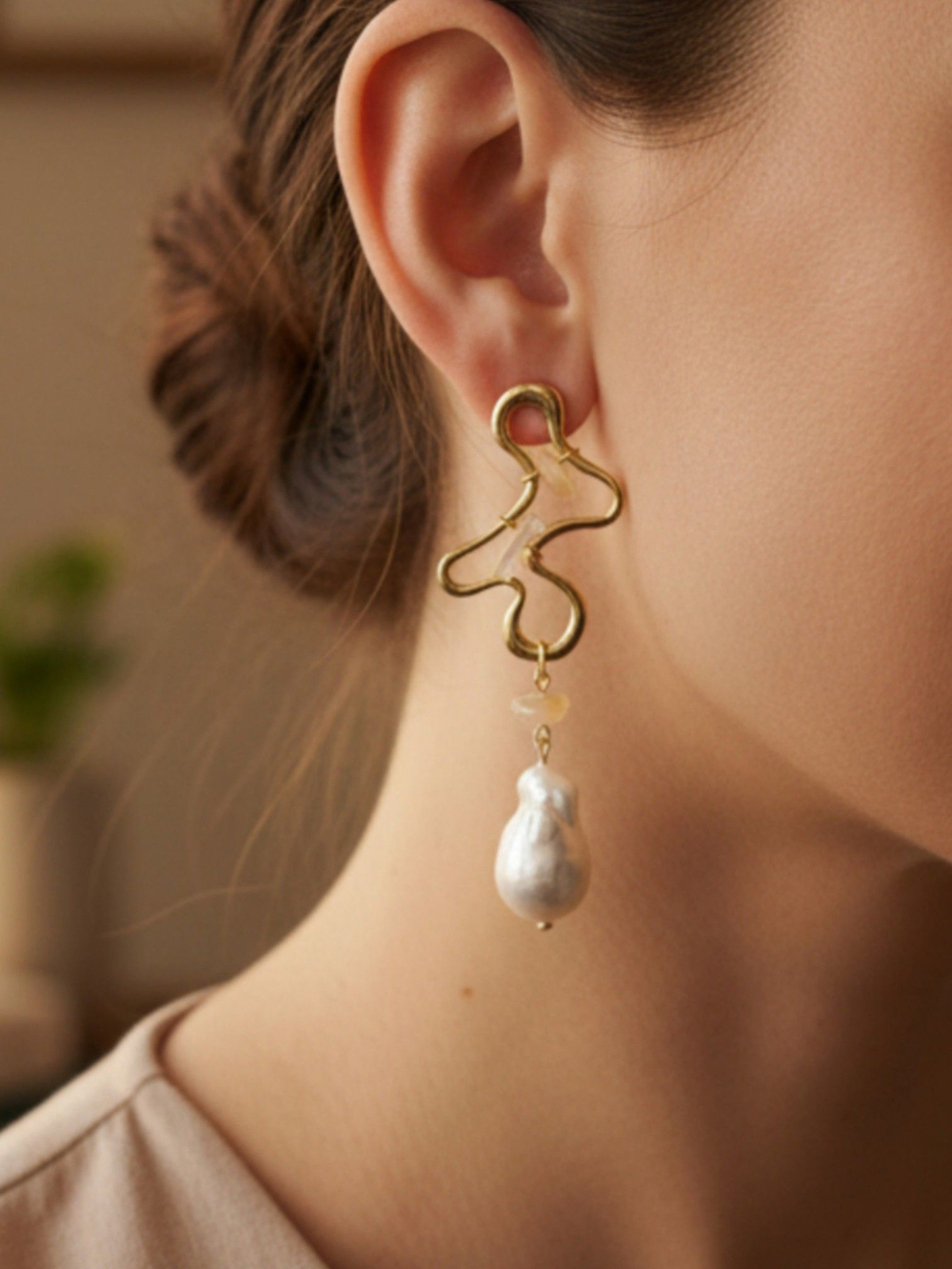 Серьги Морская история, Перламутр и Жемчуг