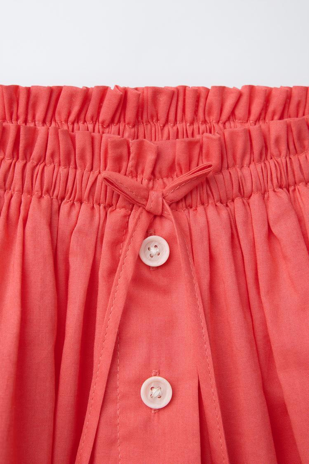 ZARA ЮБКА-ШОРТЫ С ПУГОВИЦАМИ, КРАСНЫЙ