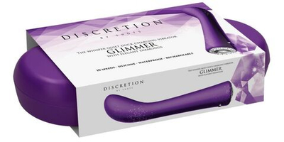 Фиолетовый вибромассажер для точки G Glimmer - 20,5 см. (Цвет: фиолетовый)