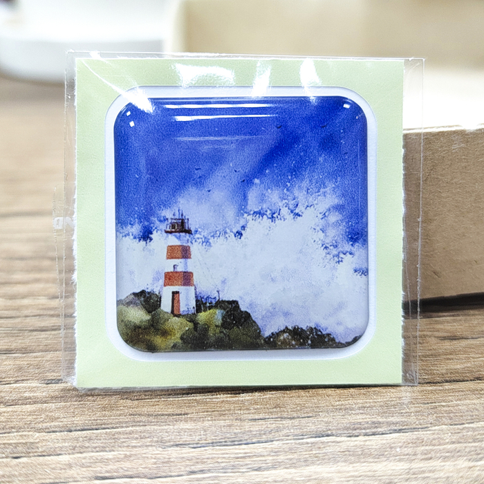 Объемная наклейка Бушующее море