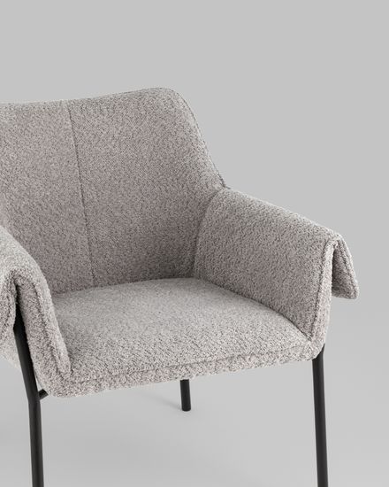 Кресло лаунж Aline альпака серый