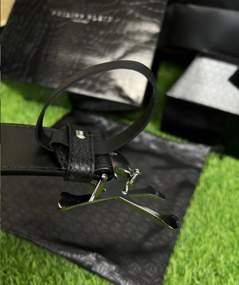 Кожаный ремень Philipp Plein Skull новый оригинал