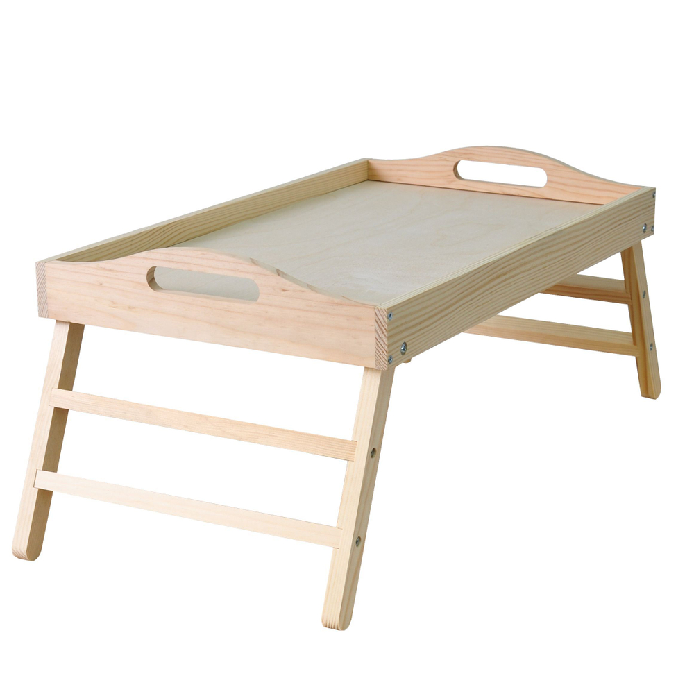 Складной столик-поднос для завтрака из сосны Флоутард, в подарочной упаковке, в натуральной отделке