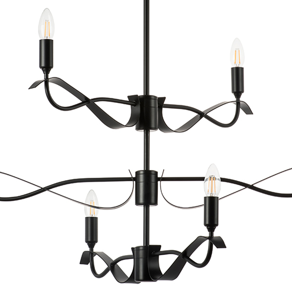 733267 Люстра RAGNO 6х40W E14 ЧЕРНЫЙ МАТОВЫЙ