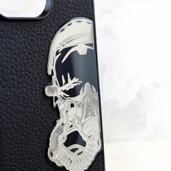 Эксклюзивный чехол iPhone авиация из ювелирного сплава - Euphoria HM Premium Fighter bomber - натуральная кожа, металл