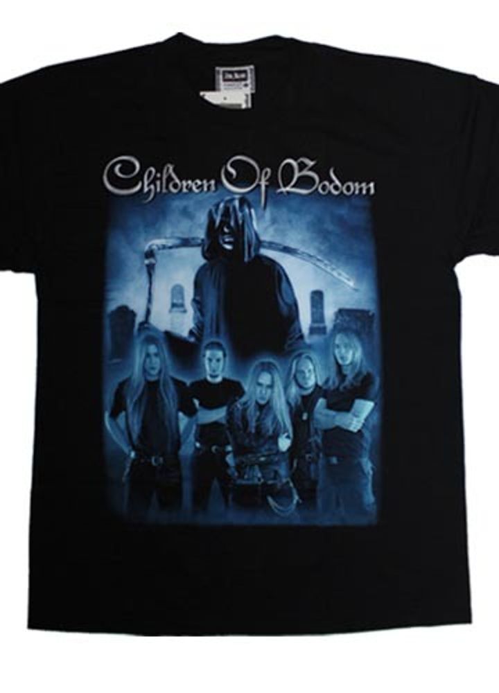 Футболка Children of Bodom группа синий фон