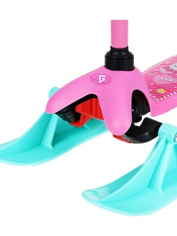 Самокат-снегокат 2 в 1 GRAFFITI «Девочка»