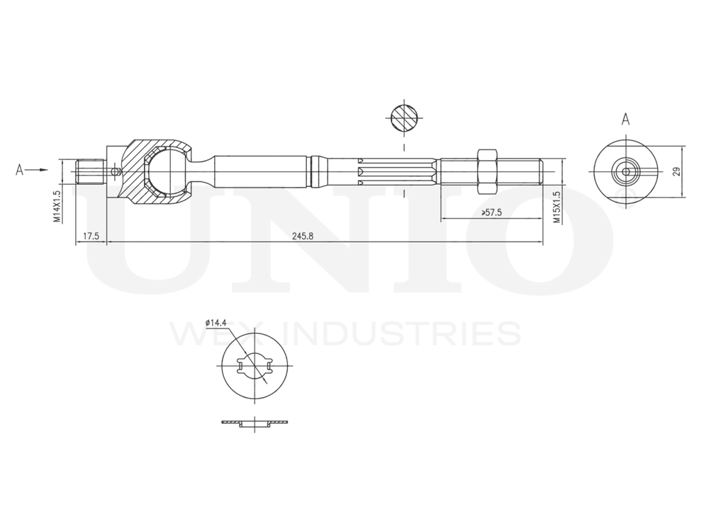 Тяга рулевая UNIO SSP-30003