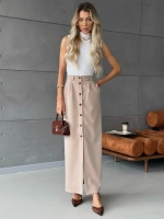 Юбка длинная на пуговицах