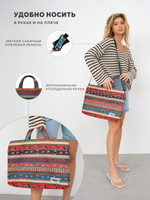 Сумка для ноутбука 15,6" и 17" с ремнем на плечо и 3 отделениями (Бохо)