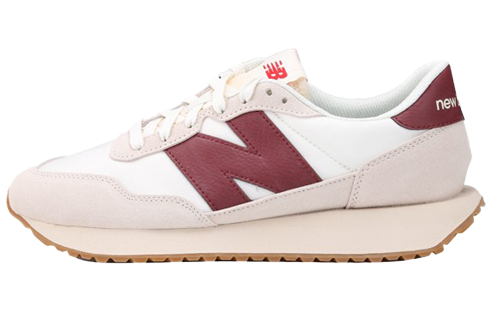 New Balance NB 237 fabric leather shock absorption, non-slip, wear-resistant, low-cut sports casual shoes for men and women with the same beige