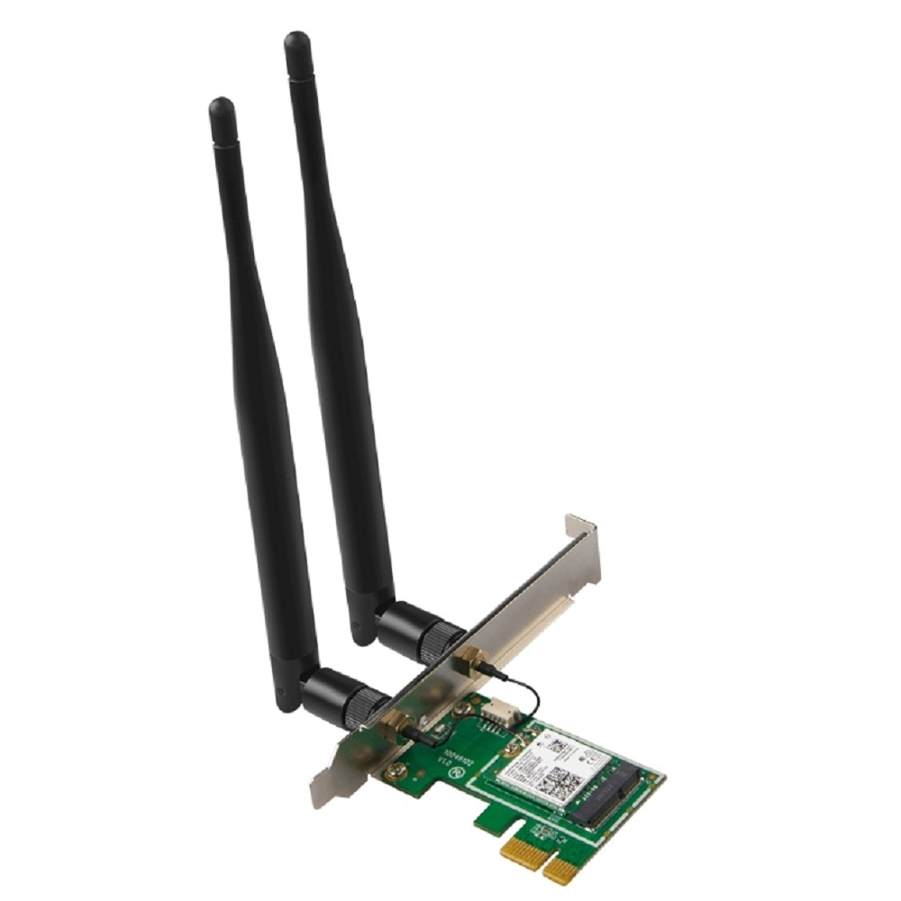 Сетевой адаптер WiFi TENDA E30 PCI-e Wi-Fi-адаптер стандарта AX3000 две внешние антенны 5dBi c Bluetooth 5.0