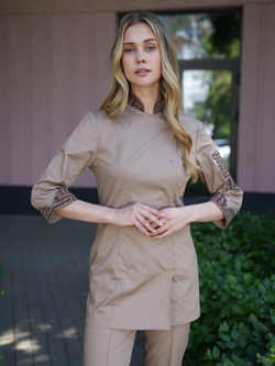 Китель поварской | Бл-318 ак 3/4 статус стрейч