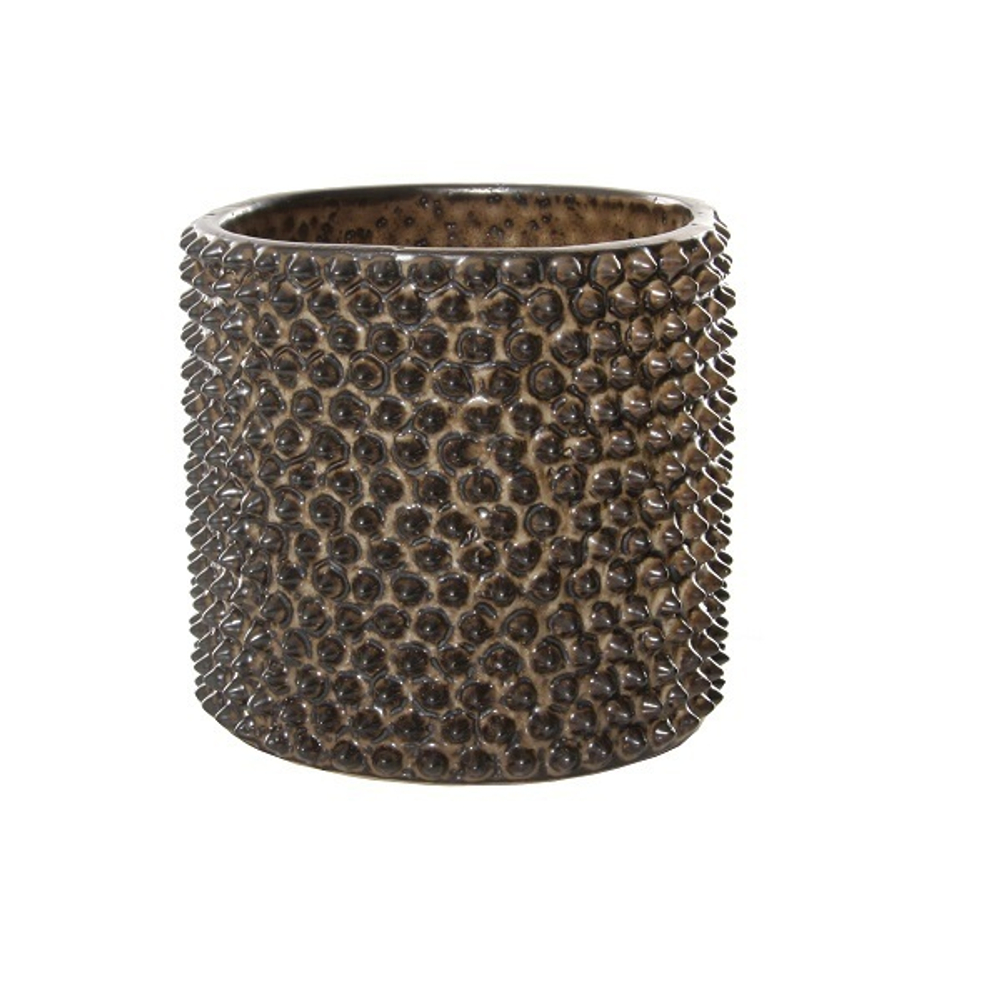 Кашпо коричневое, 11 см