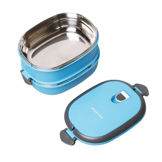 Ланч бокс двойной 1800 мл. Kamille КМ 2109 пластик, нержавеющая сталь