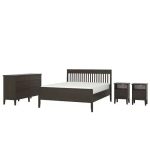 Комплект мебели д/спальни  - IKEA IDANÄS/IDANAS, 200x160, коричневый/светло-коричневый, ИДАНЭС ИКЕА