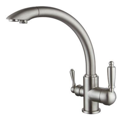 16031-G Смеситель для кухни с фил. САТИН  "GANZER"  (10/1шт)