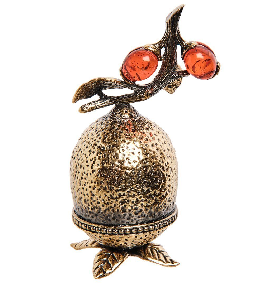 AM-2686 Колокольчик «Лимон» (латунь, янтарь)