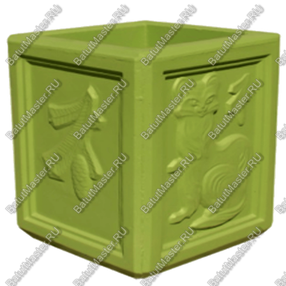 УРНА ЧЕТЫРЕХГРАННАЯ "СОБОЛЬ", ОКРАШЕННАЯ