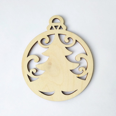 Подвеска на ёлку Шарик "Ёлка с вензелями"