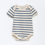 Боди "Basic line" в полоску, р.86-92 см, бежевый 9538978 (Крошка Я)