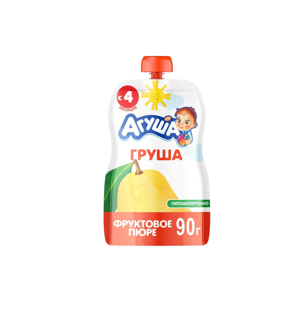 Пюре фруктовое Агуша Груша 90 гр пауч
