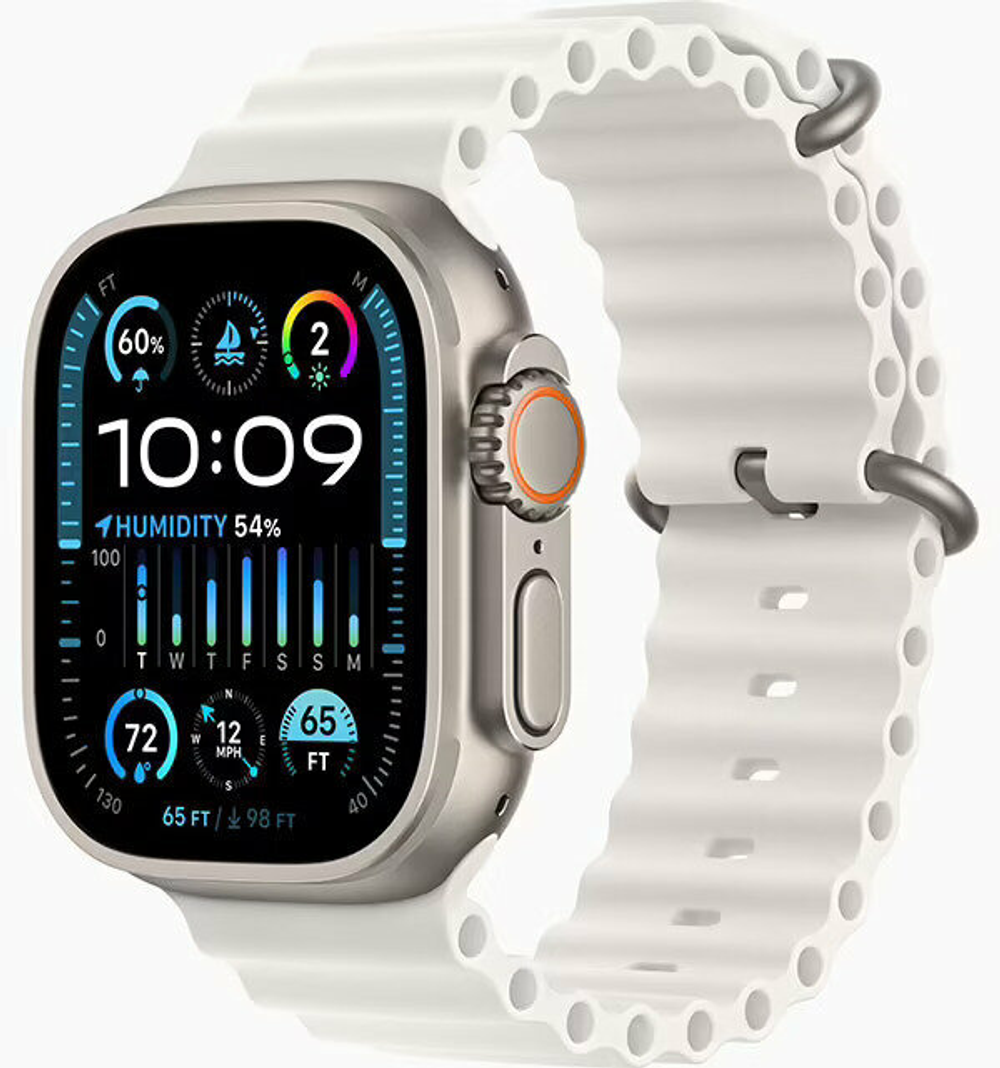Умные часы Apple Watch Ultra 2 49mm Titanium White Ocean Band (MRF93)
