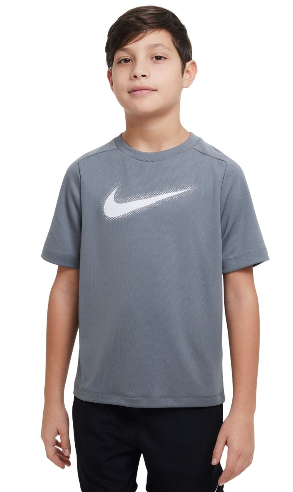 Футболка для мальчика теннисная Nike Dri-Fit Multi+ Top - smoke grey/white