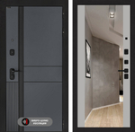 Входная дверь Лабиринт EVOLAB - Зеркало максимум Грей софт