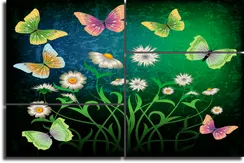 Модульная картина "Абстракция бабочки"