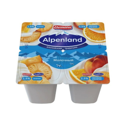 Йогурт Alpenland Ананас Нектарин Апельсин 2,5% 95г