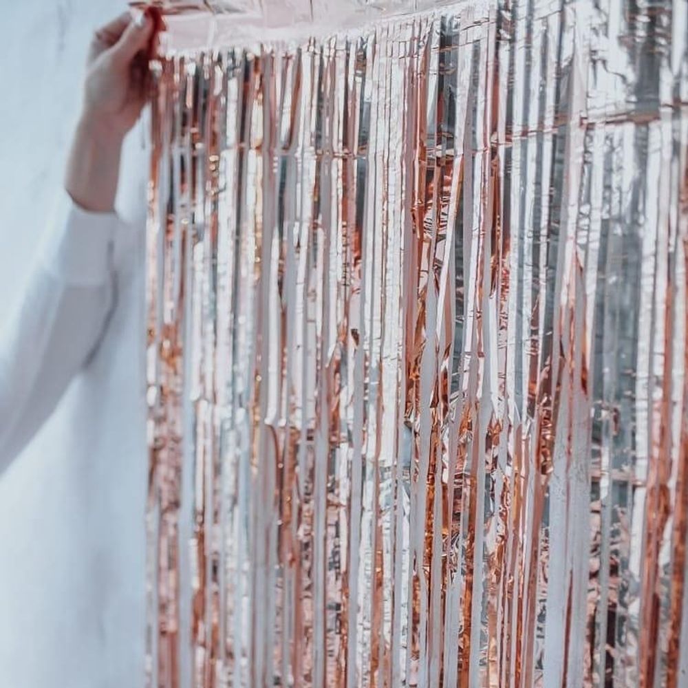 Занавес Дождик, золото розовое, 1 м х 2 м  Изображение6