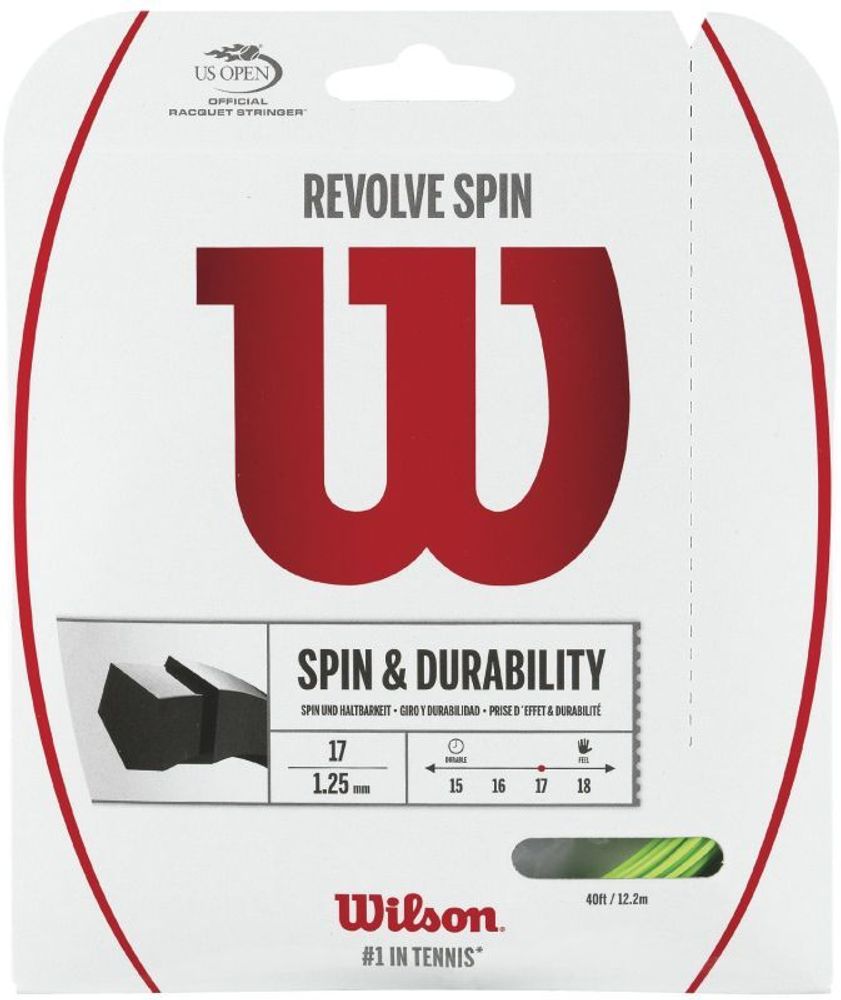 Теннисные струны Wilson Revolve Spin (12,2 m) - green
