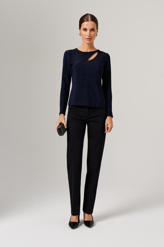 23147 Джемпер женский (синий с люрексом)