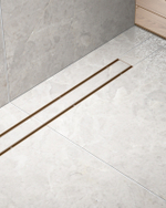 Душевой лоток Drain System 1000 DS230210/19 Розовое золото, с двусторонней панелью «Plate» под плитку