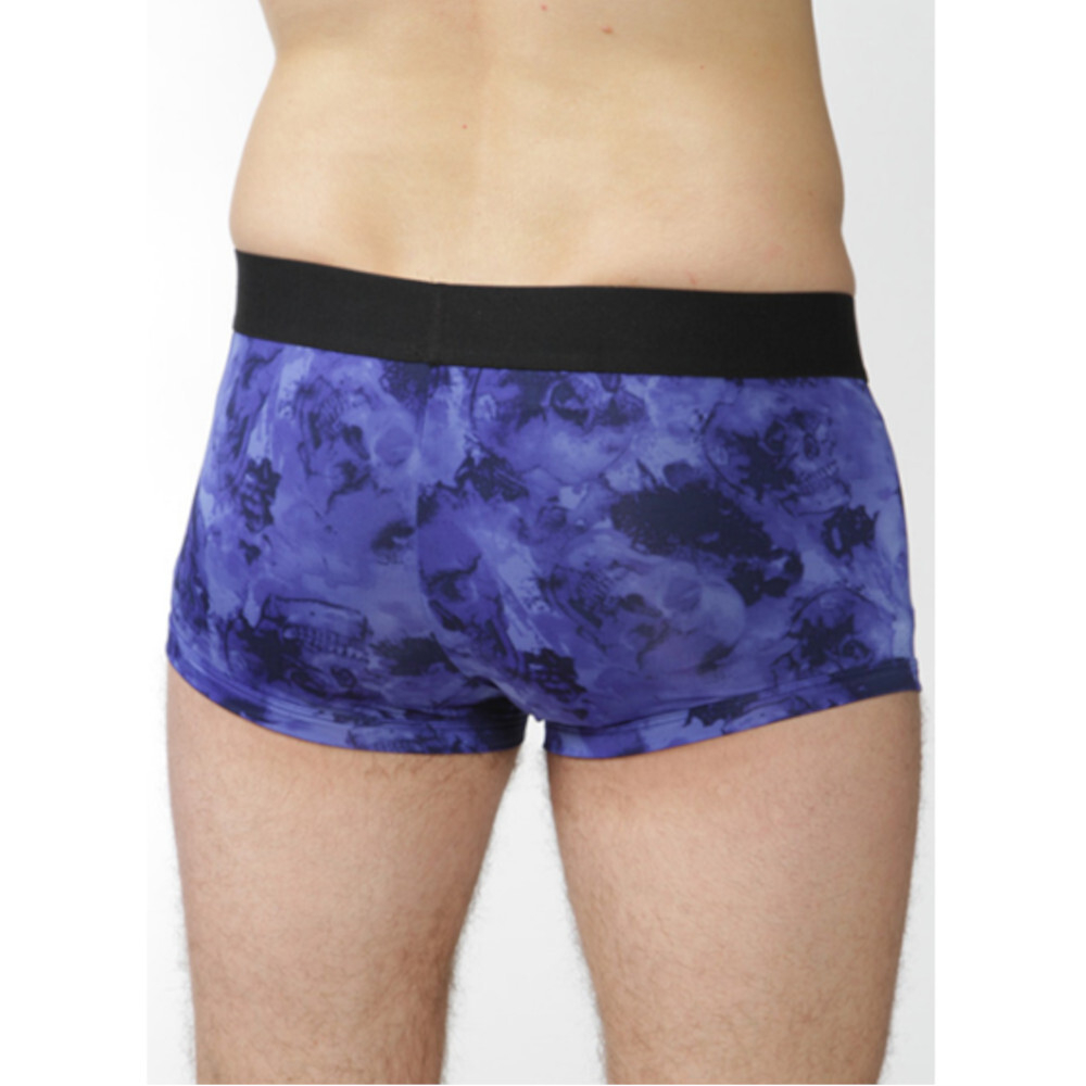 Мужские трусы боксеры синие с принтом череп PAPI