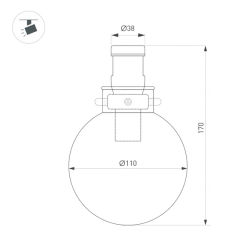 Светильник ART-APRIORI-ZORB-C-R110-5W Day4000 (GD, 85 deg, 48V) (Arlight, IP20 Металл, 3 года) 049228