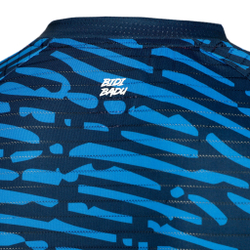 Мужское теннисное поло BIDI BADU Fingerprint Round Neck T-Shirt Men - Dark Blue, White