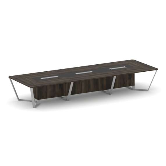 Steel Meet Стол переговорный прямоугольный KMK-PR.B.SP-16 Дуб Мали/Графит Глянец/Металл Серый 4800*1