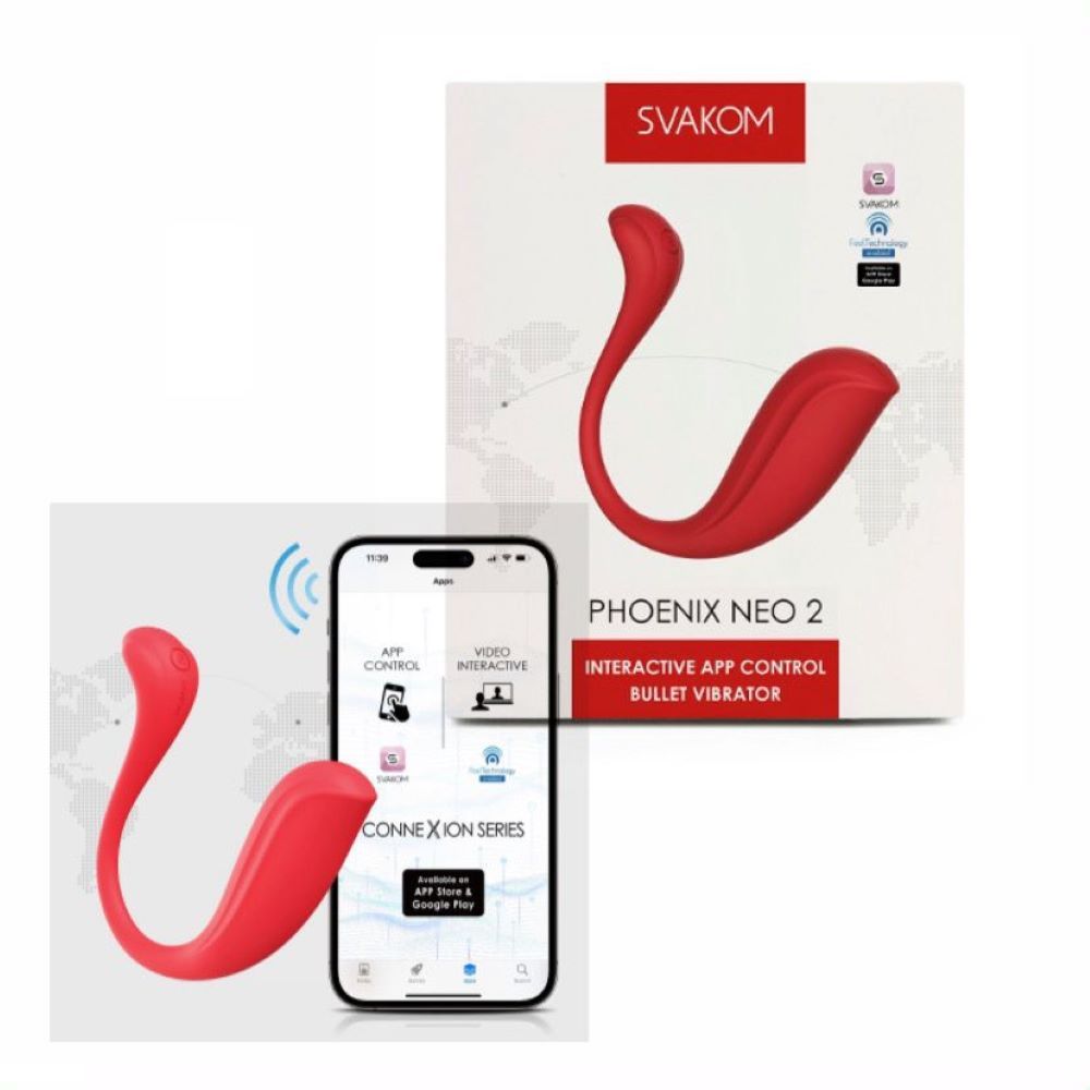 Вибромассажер интерактивный svakom phoenix neo 2 красный