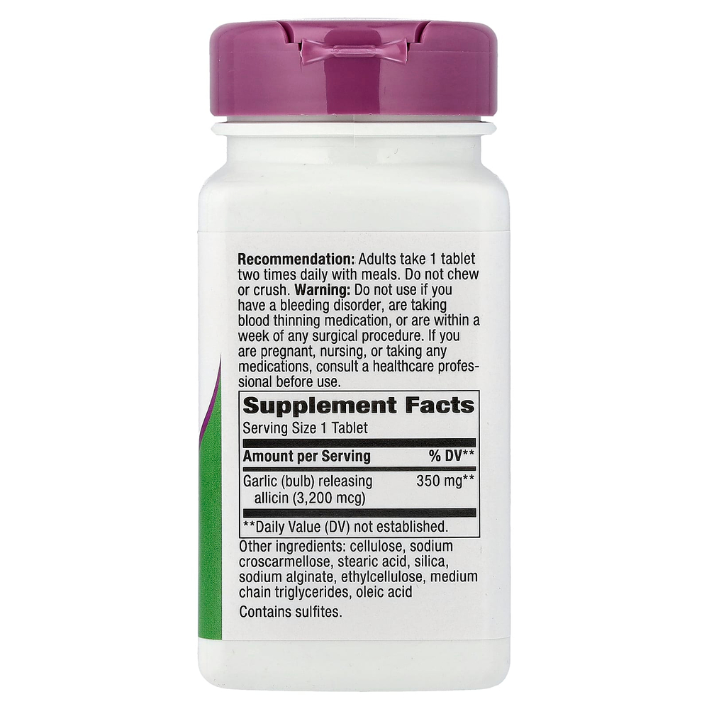 Nature's Way, Garlicin Cardio®, 350 мг, 90 веганских таблеток