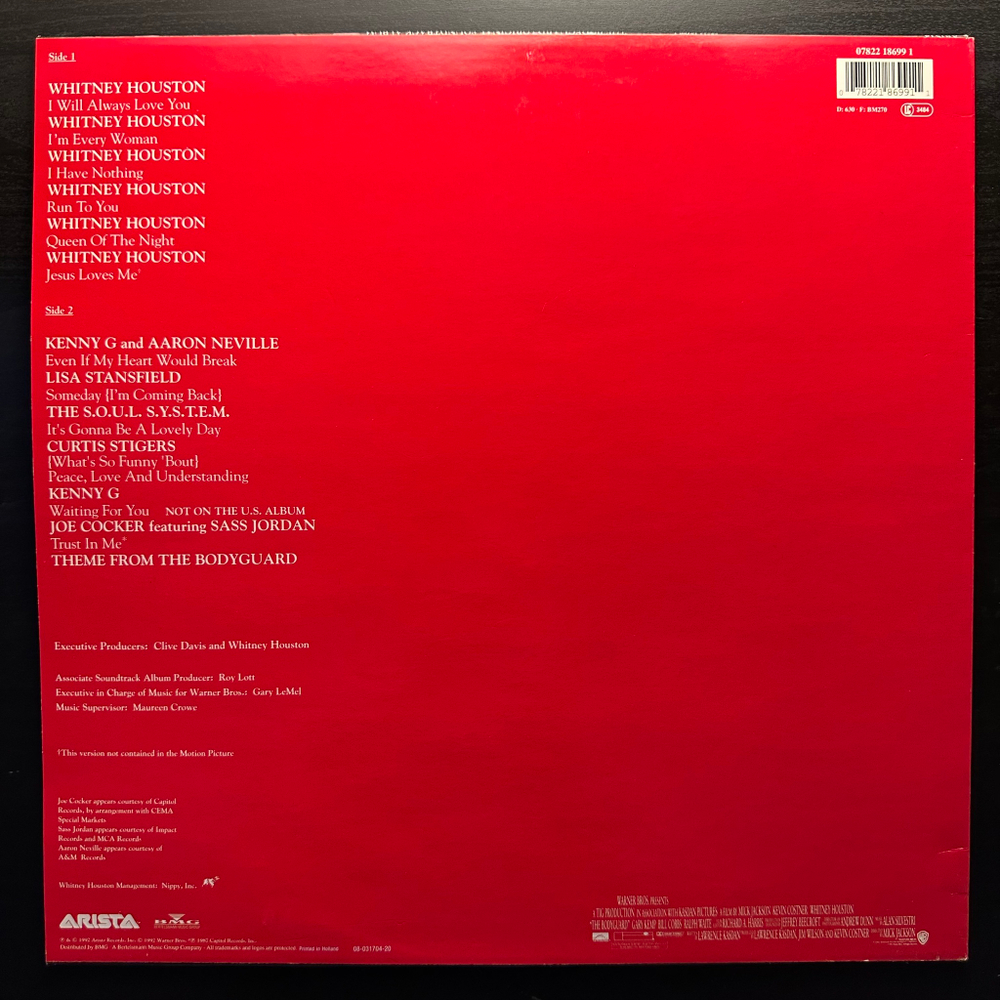 Саундтрек к фильму Телохранитель (Европа 1992г.)