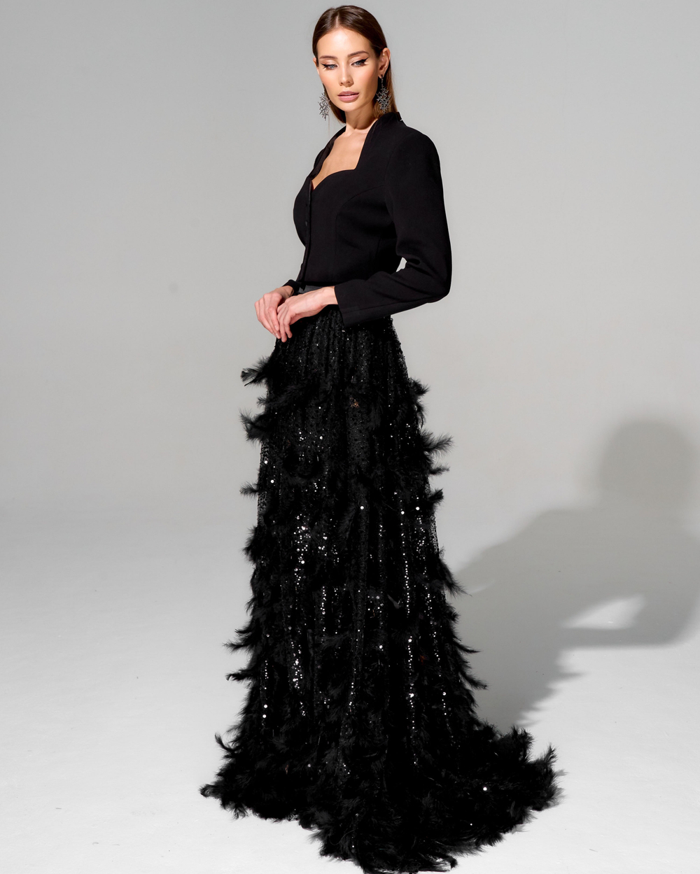 Укороченный жакет из итальянского крепа