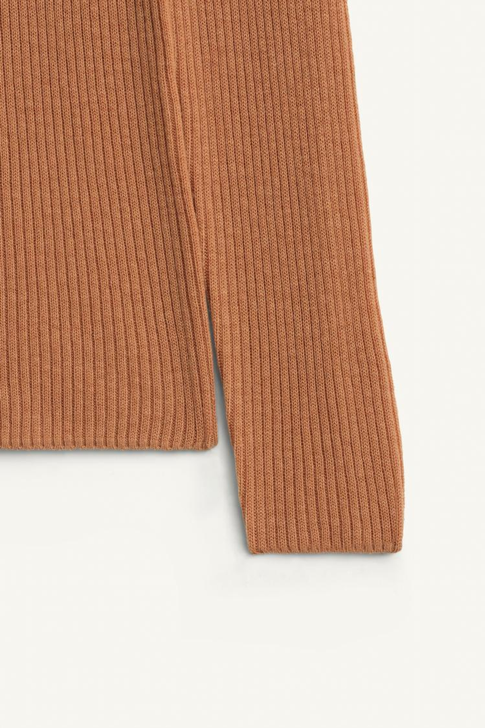 ZARA СВИТЕР С ВЫСОКИМ ВОРОТНИКОМ, ОХРА