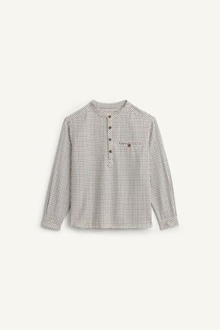 ZARA РУБАШКА С ДЛИННЫМ РУКАВОМ, ЭКРЮ