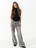 Джемпер топ с горлом 1208 синий